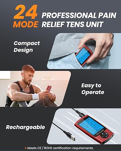 24 Modes Dual Channel TENS Unit Muscle Stimulator